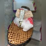 Love and Liberty Made in USA NEW Gold Low Heel Flip Flop Bling Sandals Size 10 Photo 4