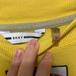 DKNY Vibrant Yellow Crewneck Sweatshirt Size Medium Photo 2