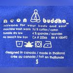 Neon Buddha Women’s Size S Blue Rhinestone Button Down Ruffle Top Photo 1