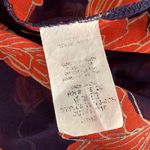 Needle & Thread Sheer Floral Orange & Blue Blouse Photo 6
