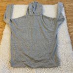 Moral Fiber  crop Top with hoodie Gray XL Lace up Front Low Front Long Back. Photo 2