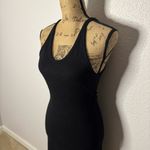 Wilfred Free Yasmin Tank Dress Black Open Back Knee Length V Neck Size S BodyCon Photo 1