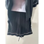 Victoria's Secret  Black Pajama Modal Set Shorts Shirt White Piping Sleepwear XL Photo 4