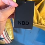 NBD NWT  Mustard Yellow Satin Crop Top, Size Medium Photo 3