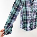Rails  Hunter Plaid Button Up Long Sleeve Shirt Teal Navy Blue Pink Small Photo 7