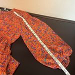 Rebecca Minkoff Caden ruched tiered dress, burnt orange floral print, lined, XS Photo 8