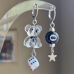 Handmade y2k retro kawaii funky style dangle earrings Photo 1