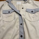 Thread & Supply Colorblock Corduroy Button Up Shirt Jacket Women's Medium Blue Photo 4