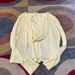 Calvin Klein Performance Butter Yellow Logo Hoodie Thin Material Long Sleeve Top Photo 4