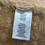 Tahari Camel Fuzzy Long Sleeve Oversized V Neck Button Front Cardigan Sweater Photo 5