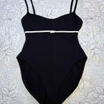 Oscar de la Renta Rare Vntg Circa 90’s Black w/White Bow One Piece Suit Sz 14 💛 Photo 0