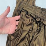 Lucca Couture Gold Metallic Parachute Pants M Photo 4