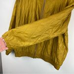 Vtg Y2K 100% Silk Satin Bomber Jacket Sz Medium Gold Yellow Photo 10