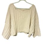 Free People Size Large Ribbed Good Day Pullover Sweater Slouchy Oversized Photo 1