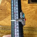 Artisan Crafted Turquoise Indian Chief Ring Size 10 Blue Photo 7