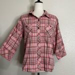 Woolrich  Pink Plaid Geranium 3/4 Sleeves Button Down Shirt, Size MP Photo 1