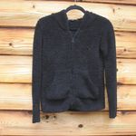 Barefoot Dreams  Black Bamboo Lite Zip Hoodie Jacket Photo 2