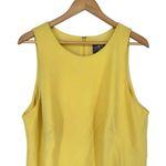 Theia Lemon Yellow Sleeveless Petal Gown size 16 Asymmetrical Ruffle Midi Photo 4