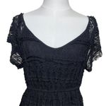 Umgee  Black Lace Dress Size M Boho Romantic Short Sleeve Lined Fit & Flare Photo 1