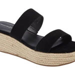 Treasure & Bond  Sandals Size 8.5 Suede Upper Black Platform Espadrille Open Toe Photo 0