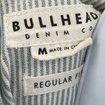 Anthropologie Bullhead Denim Distressed Pinstripe Striped Jean Vest Medium Photo 5