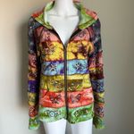 Rainbow Patchwork Boho Hippie Tie Dyed Full Zip Hoodie Women’s Size M/L Purple Size M Photo 1