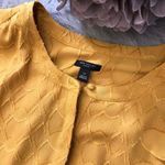 Ann Taylor Womens Blouse Sz Large Petite Geo Flounce Cuff Popover Aztec Gold NEW Photo 3