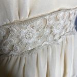 Altar'd State  Floral Sleeveless Natural Lace Maxi Open Back Dress XS Side Split Photo 4