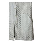 Michael Stars  Dress Women‎ Medium White Eyelet Sleeveless Shirt Dress Vest NWT Photo 4