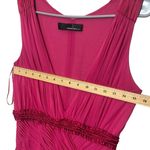 Amanda Wakeley Deep V Long Maxi Dress Pink Gown Women’s Size L Flawed Size L Photo 5