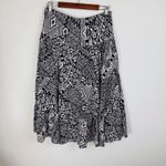 CHAPS  Women's Maxi Skirt Sz M Geometric Print Black & White Photo 7