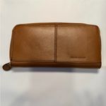 Etienne Aigner  Tan Leather Zip Wallet Photo 1