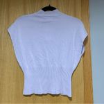 Open Edit  Mock Neck Sleeveless Ribbed Sweater in Purple Puff - Size S Photo 1