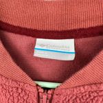 Columbia size small pink red fleece full zip up pockets blade collar Photo 2