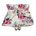 Victoria's Secret VICTORIA’S SECRET Satin Floral Striped Pajama Sleep Romper Jumpsuit Size M Photo 3