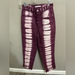 PacSun  Eco Raspberry Tie Dye High Waisted Straight Leg Jeans Size‎ 26 Photo 2