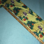 TROPICAL print jumpsuit cut out sides ties in back sexy slinky NEW size S Yellow Photo 8