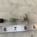 VTG Sterling Silver Carved Multi Gemstone Scarab Bracelet 8” Egyptian Revival Green Photo 6