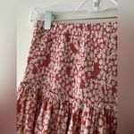 Mable Peachy Ditsy Smocked Floral Mini Skirt Pull On Elastic Waist Pink Photo 1