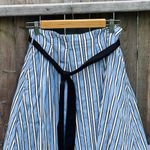 ZARA  Striped Blue and Black Women's Skirt Photo 2