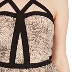 NWT Coast Women's Snake Print Floaty Strappy Fit & Flare Dress Blush Pink Size 4 Black Photo 2