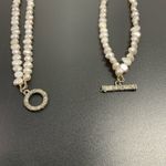 Double strand freshwater pearls necklace Dragonfly necklace w/dragon fly charm Silver Photo 3