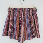 Tribal Boho Print Summer Beach Shorts Womans L Red Size L Photo 2