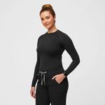 FIGS  Salta Seamless Longsleeve Underscrub in Black, Size Medium Photo 1