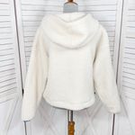Wild Fable  Faux Sherpa Half Zip Pullover Hoodie Anorak Jacket Cream Small Photo 4