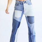 Revice Denim REVICE Matchmaker Love at First Sight Jeans Size 25 Patchwork High Rise Blue‎ Photo 0