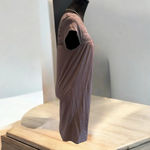 prAna day dream shift tshirt dress sz M dusty purple crochet pleated cap sleeve Photo 5