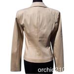 Cache Metal Stud Embellished Lined Top Jacket Lined Sand Beige NWT $188 Photo 3