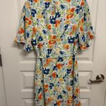 Ralph Lauren White Floral Flutter Sleeves A-Line Dress Photo 3