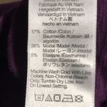 Madewell Split Neck Long Sleeve T-Shirt Crop Rounded Hem Heathered Plum XL NWT Photo 9